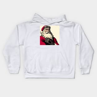 Santa Daddy, Leather Man Kids Hoodie